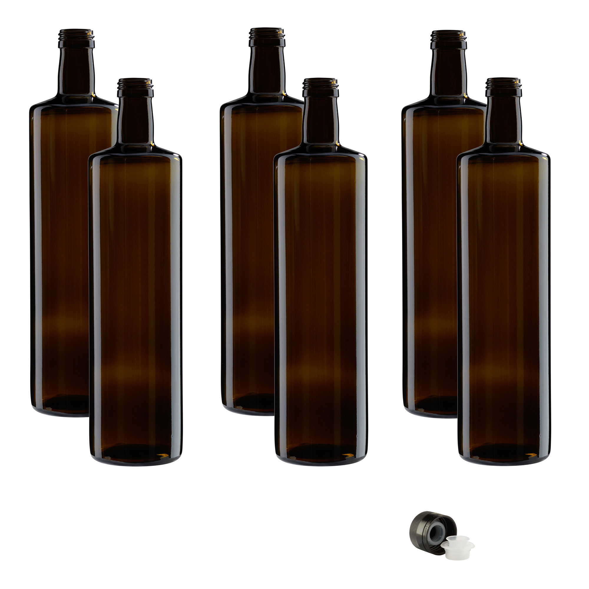 Schraubverschluss für Glasflaschen PP31,5x24mm mit Ausgießer schwarz