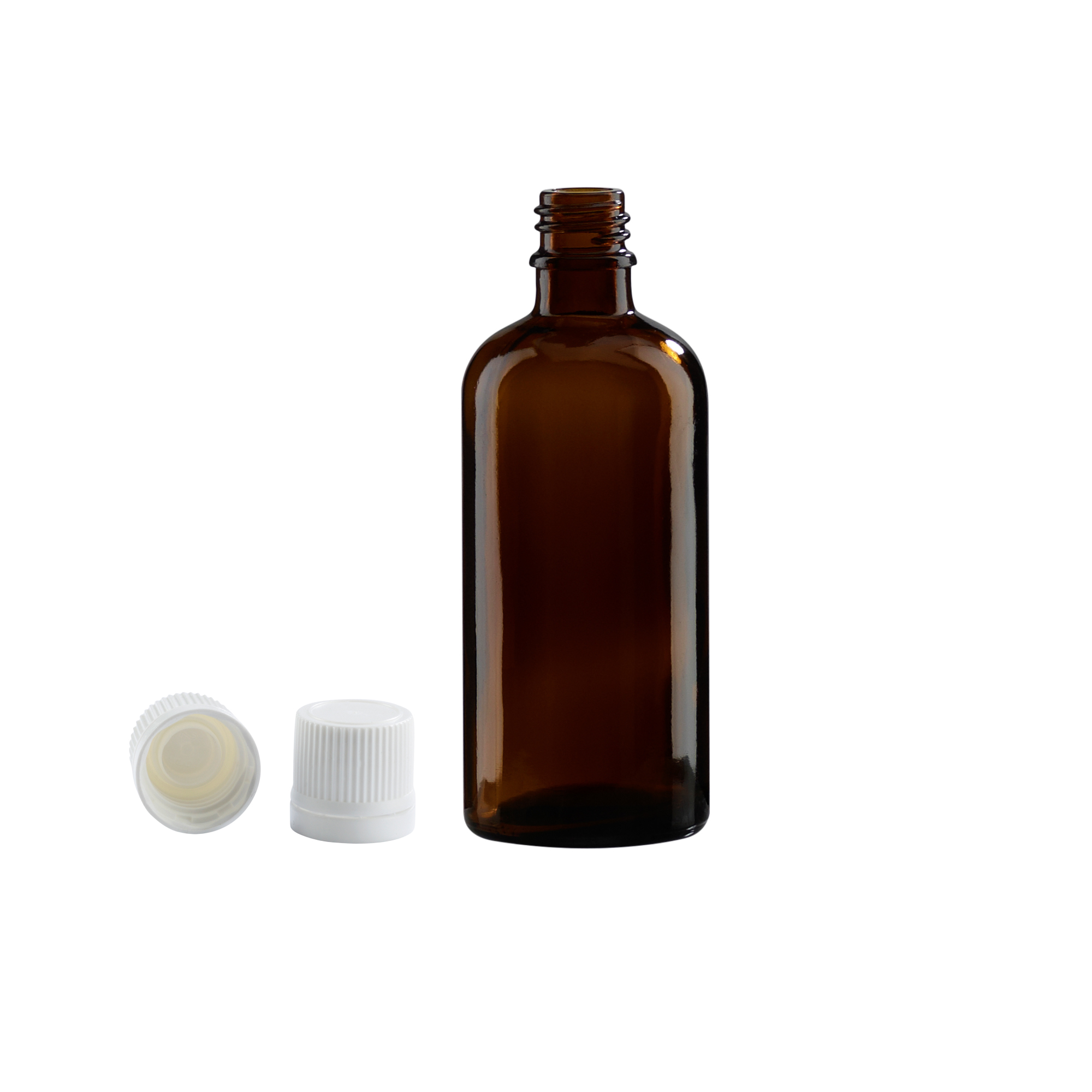 10x Tropfflaschen aus Braunglas, 100 ml, Schraubverschluss mit Dichtkonus
