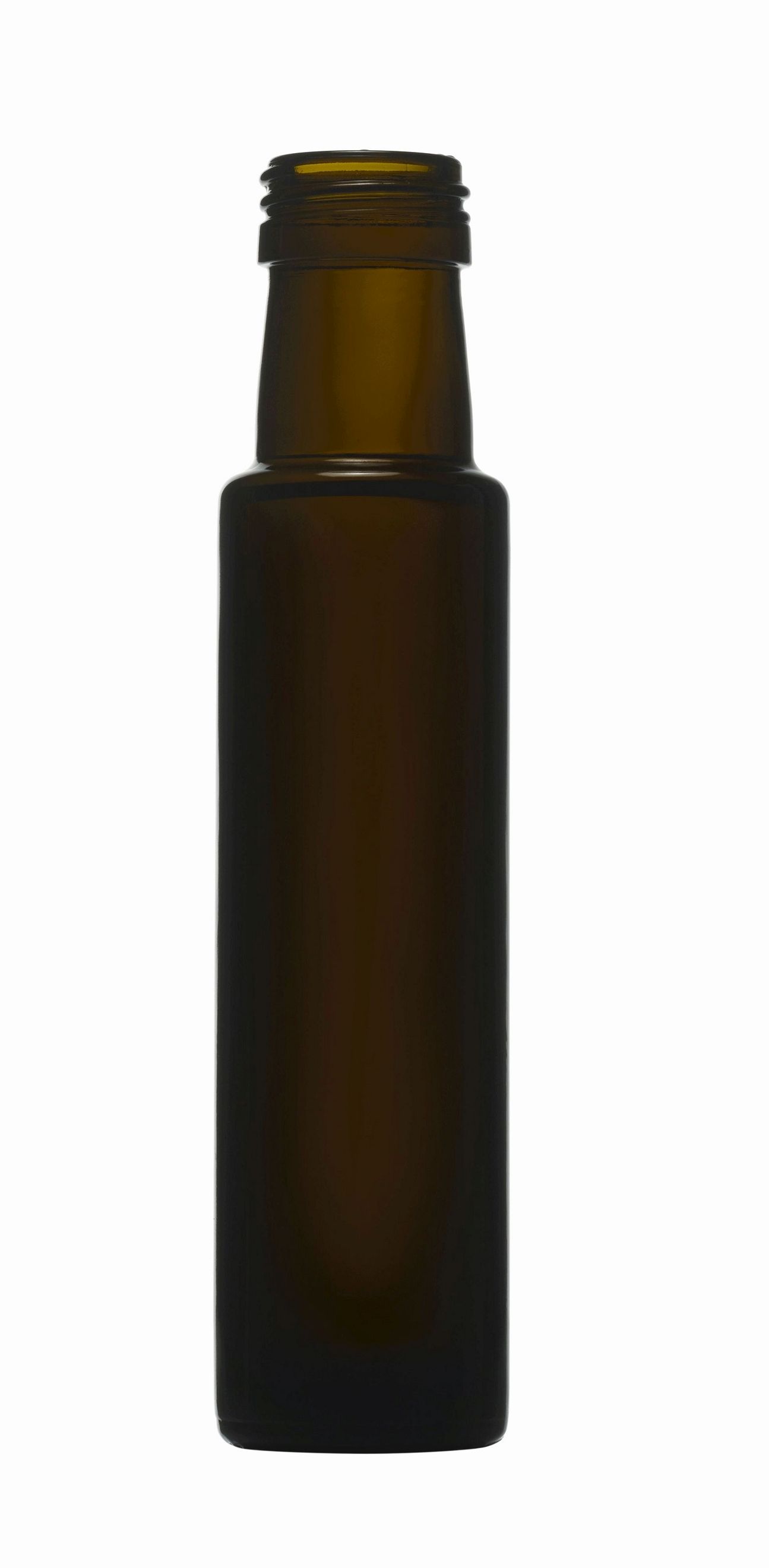 6x Glasflasche 100 ml, extrahoch aus Antikglas mit Schraubverschluss. Zum Abfüllen von Öl oder Essig