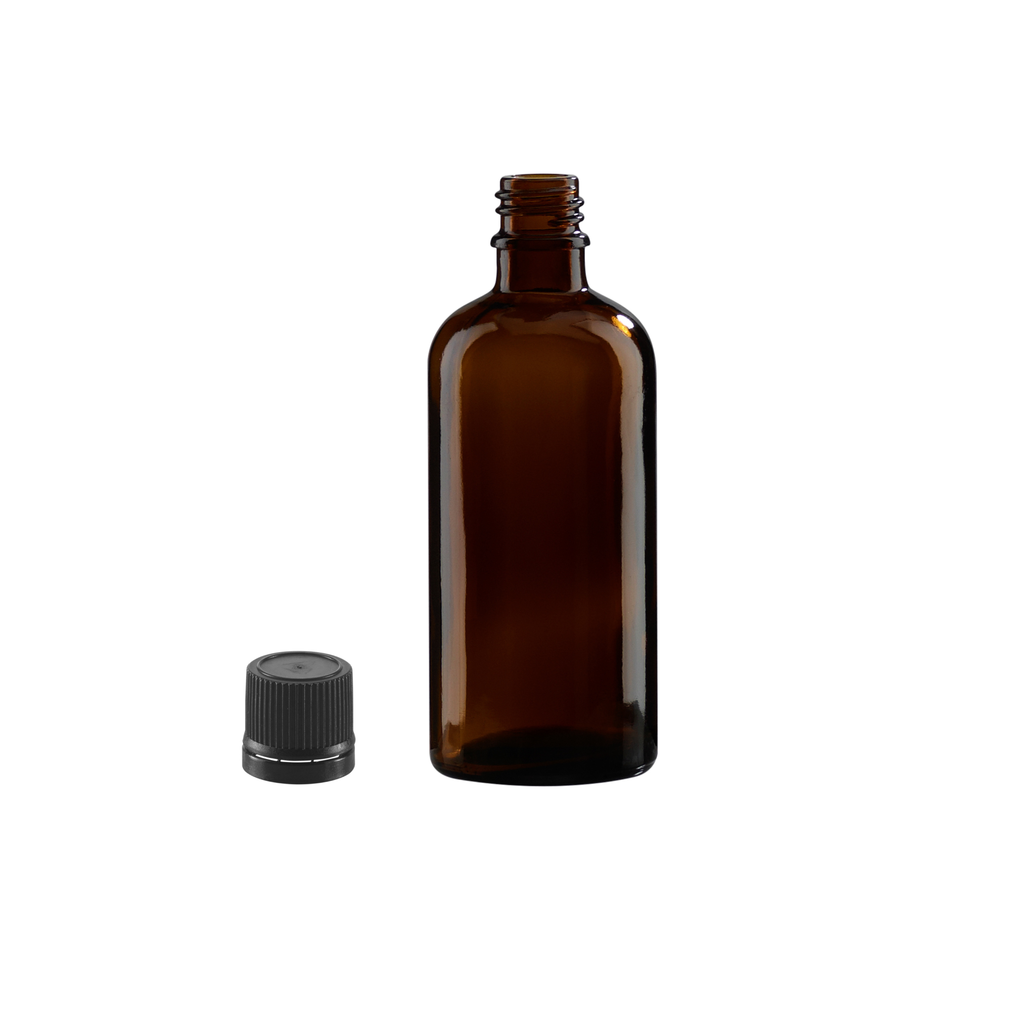 10x Tropfflaschen aus Braunglas, 100 ml,  Schraubverschluss mit Tropfeinsatz
